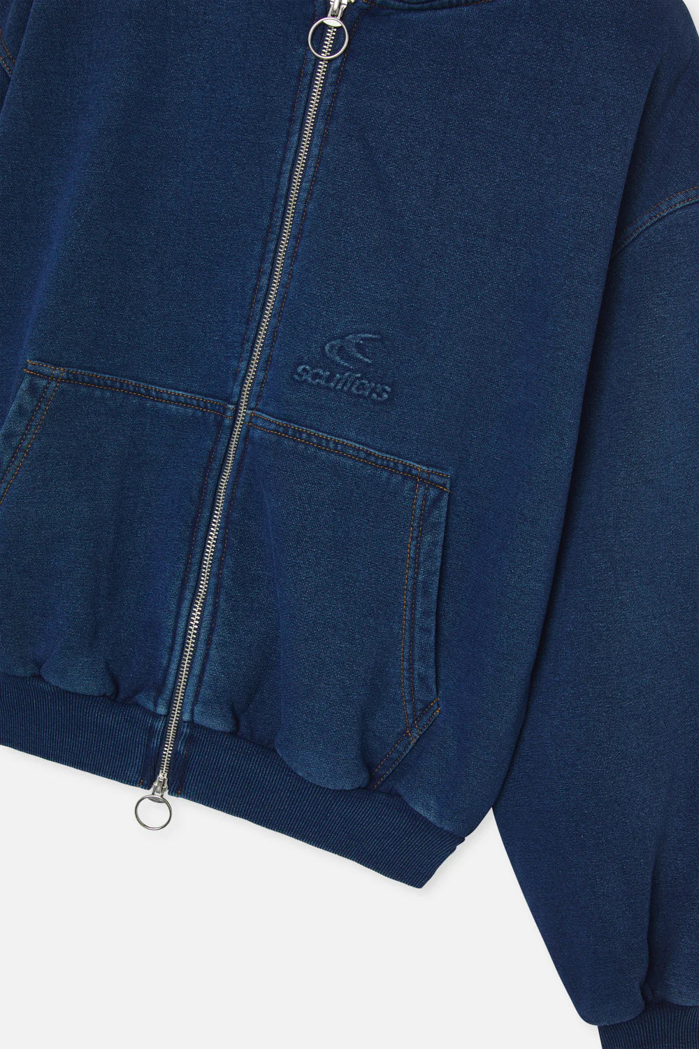 SCUFFERS DENIM ZIP HOODIE
