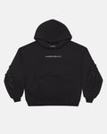 COLD CULTURE DISTRESS CURVED HOODIE BLACK
