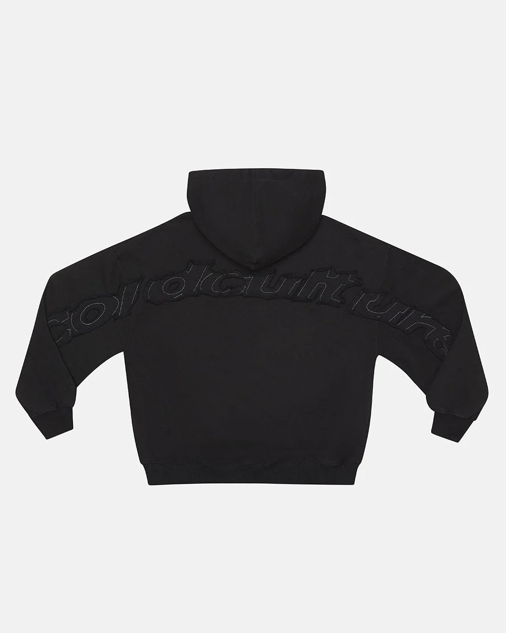 COLD CULTURE DISTRESS CURVED HOODIE BLACK